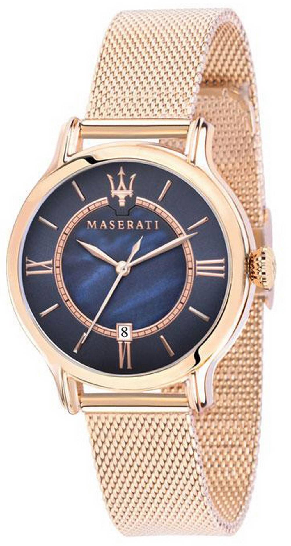 Maserati Epoca Black Dial Rose Gold Tone Stainless Steel Quartz R8853118513 100m Women's Watch