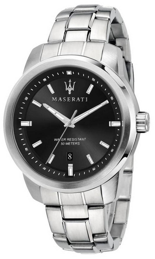 Maserati Successo Black Dial Stainless Steel Quartz R8853121006 Men's Watch