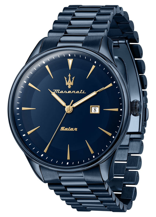 Maserati Tradizione Solar Blue Dial Quartz R8853146003 100m Men's Watch