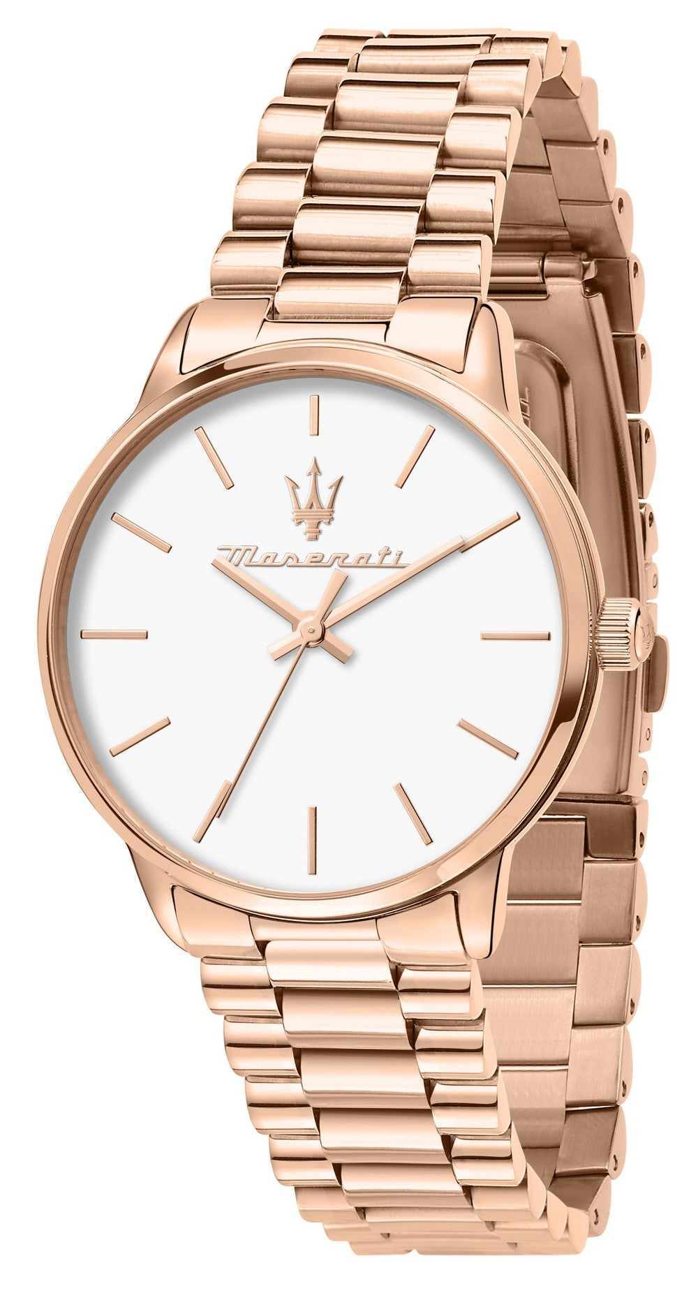 Maserati Royale Rose Gold Tone Stainless Steel White Dial Quartz R8853147506 Women's Watch