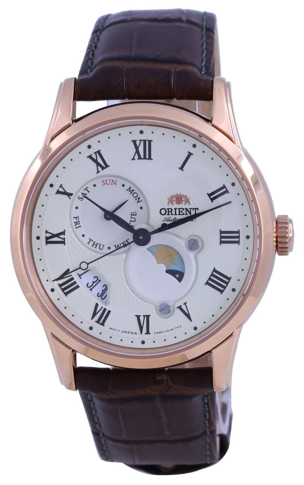 Orient Classic Sun  Moon Champagne Dial Automatic Ra-ak0007s10b Men's Watch