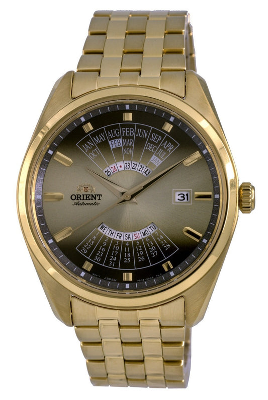 Orient Contemporary Multi Year Calendar Gold Tone Dial Automatic Ra-ba0001g10b Men's Watch