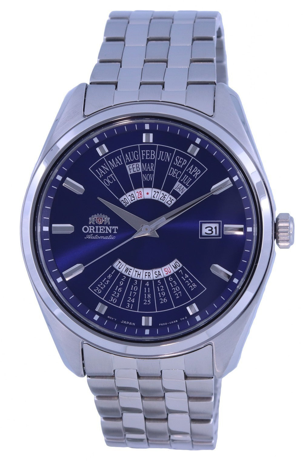 Orient Multi Year Calendar Blue Dial Stainless Steel Automatic Ra-ba0003l10b Men's Watch