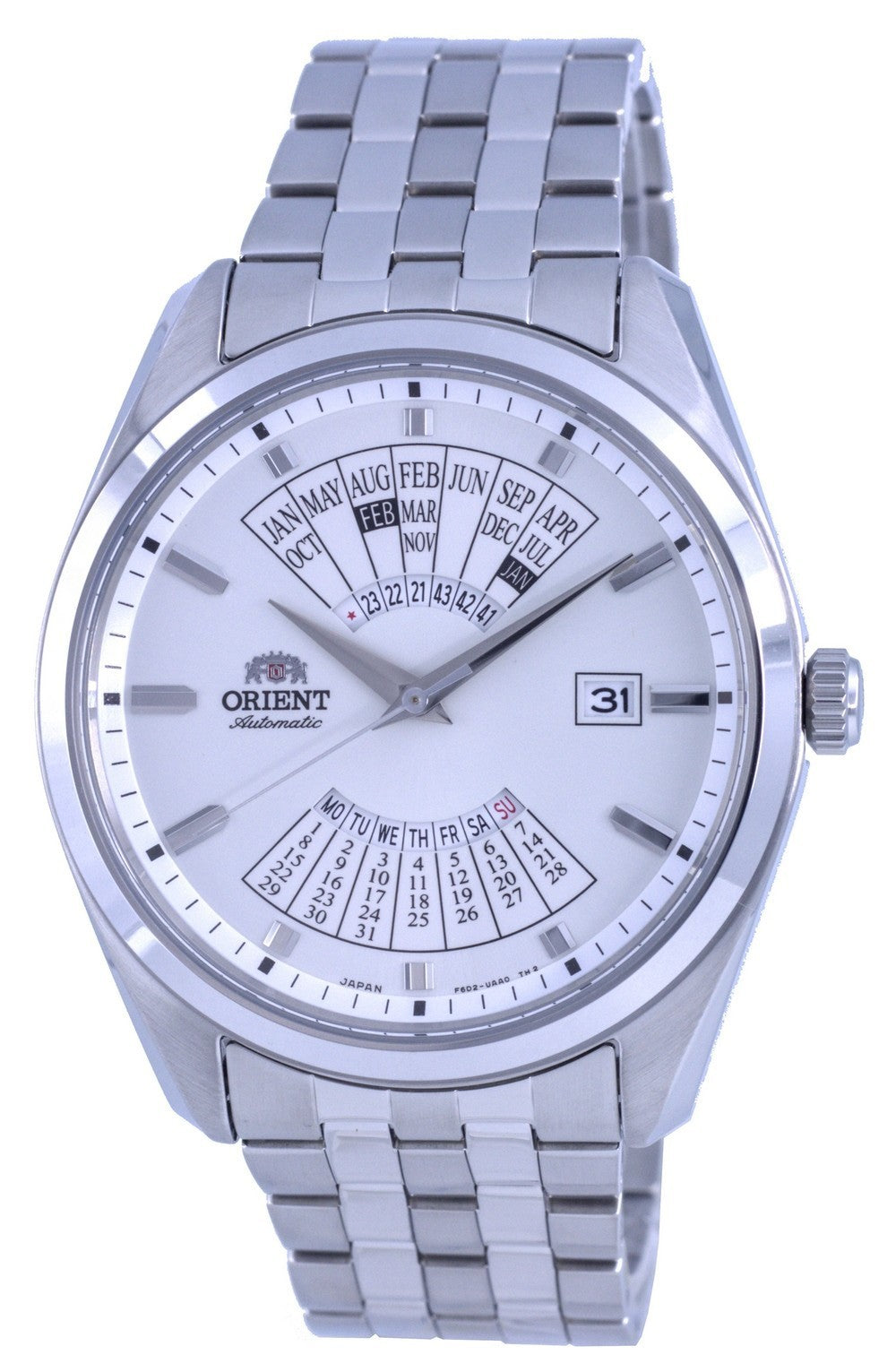 Orient Contemporary Multi Year Calendar White Dial Mechanical Ra-ba0004s00c Men's Watch