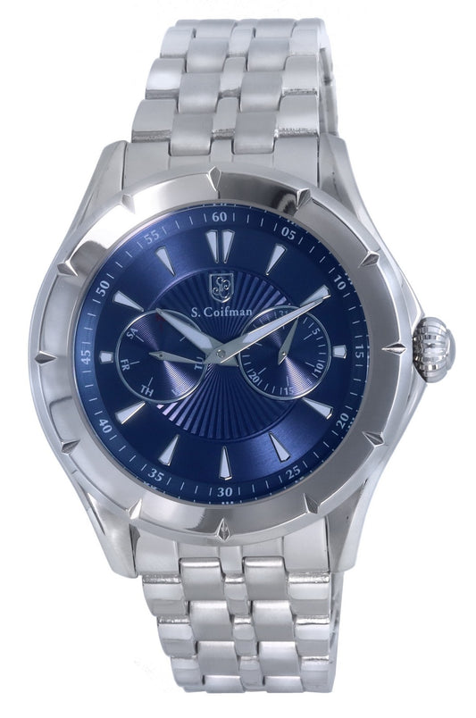 S. Coifman Stainless Steel Blue Dial Quartz Sc0443 Men's Watch