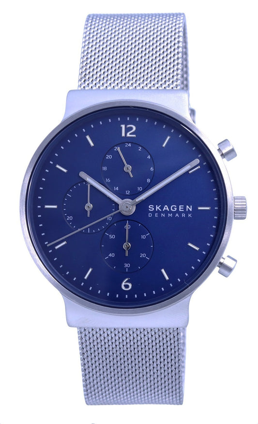 Skagen Ancher Chronograph Stainless Steel Mesh Quartz Skw6764 Men's Watch