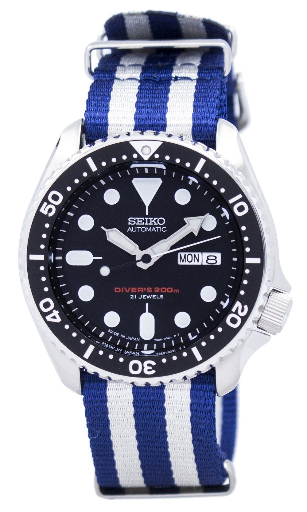 Seiko Automatic Diver's 200m Nato Strap Skx007j1-var-nato2 Men's Watch