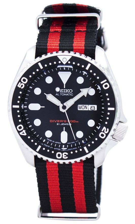 Seiko Automatic Diver's 200m Nato Strap Skx007j1-var-nato3 Men's Watch