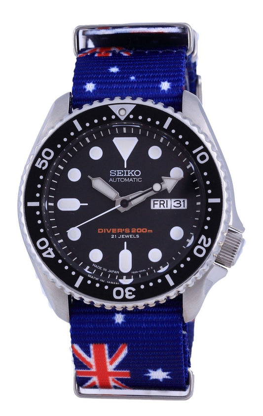 Seiko Automatic Diver's Japan Made Polyester Skx007j1-var-nato30 200m Men's Watch