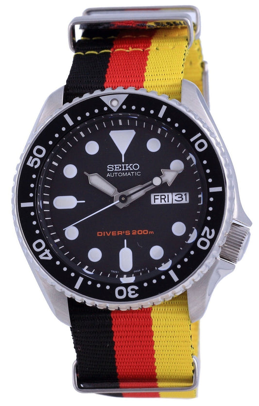 Seiko Automatic Diver's Polyester Skx007k1-var-nato26 200m Men's Watch