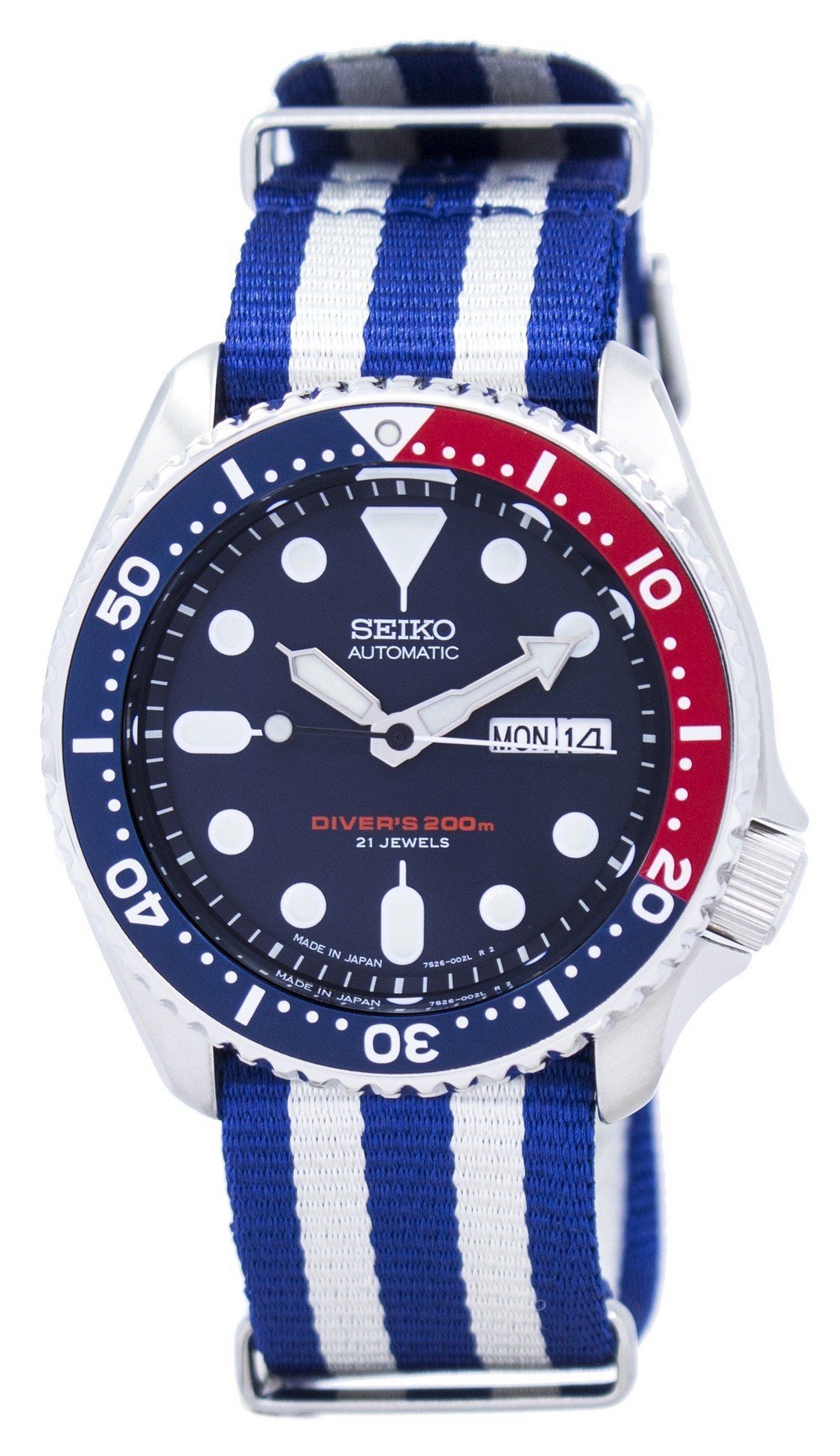 Seiko Automatic Diver's 200m Nato Strap Skx009j1-var-nato2 Men's Watch