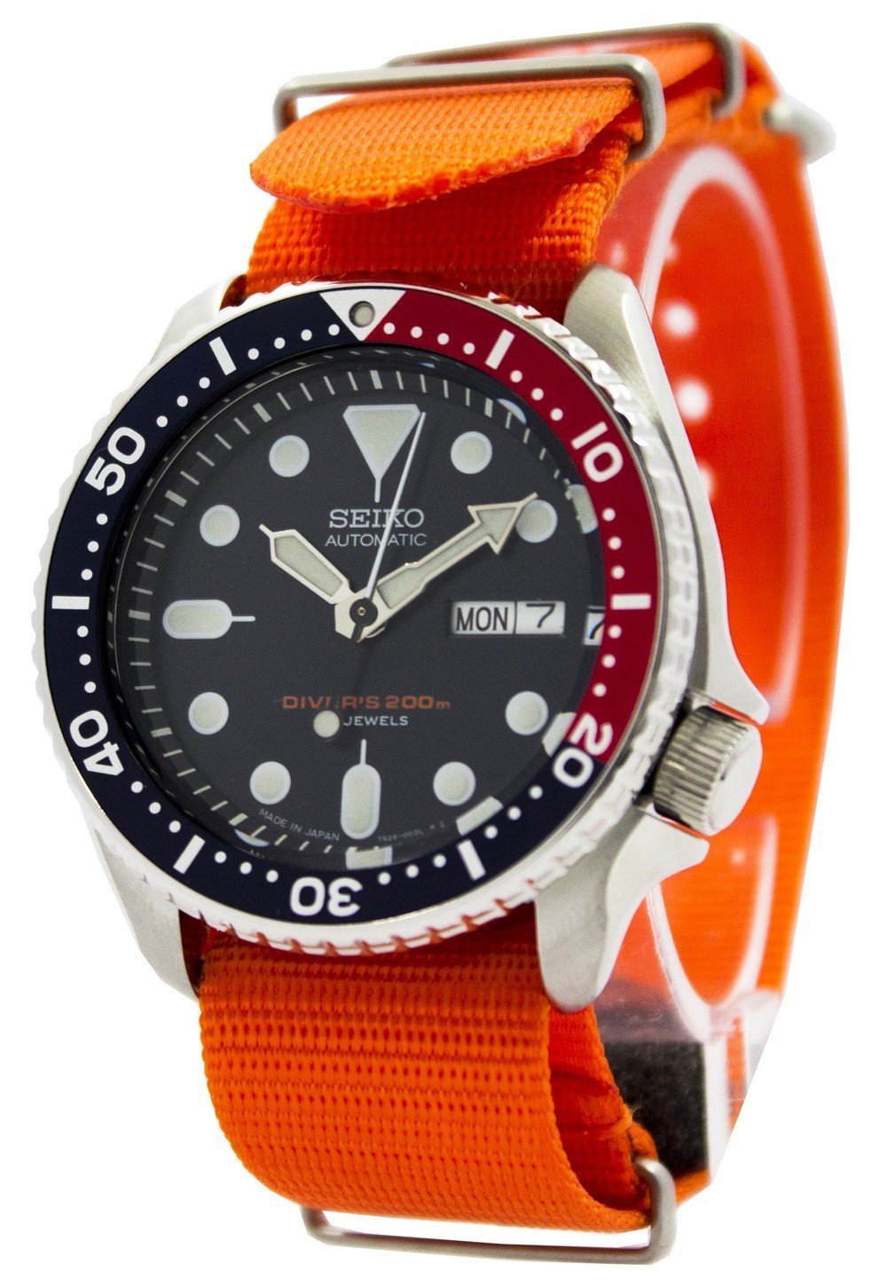 Seiko Automatic Diver's 200m Nato Strap Skx009j1-var-nato7 Men's Watch