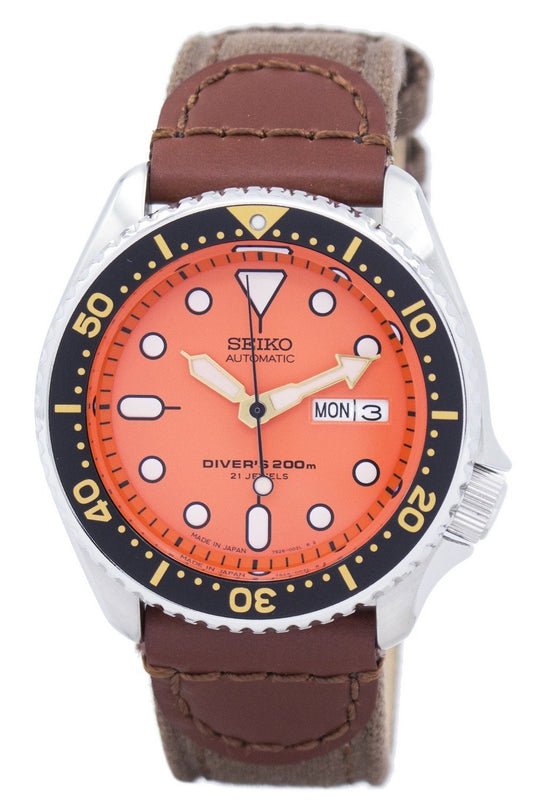 Seiko Automatic Diver's Canvas Strap Skx011j1-var-ns1 200m Men's Watch