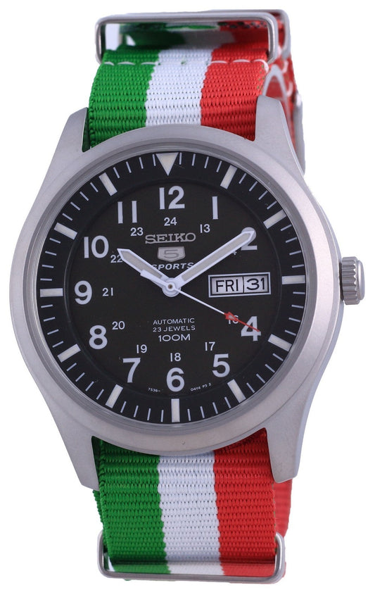 Seiko 5 Sports Military Automatic Polyester Snzg09k1-var-nato23 100m Men's Watch