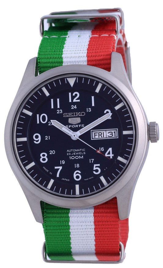 Seiko 5 Sports Automatic Polyester Snzg11j1-var-nato23 100m Men's Watch