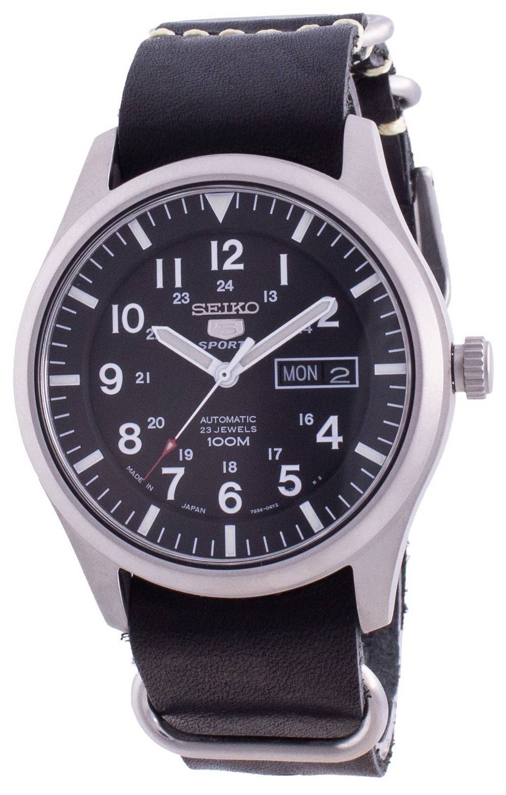 Seiko 5 Sports Black Dial Automatic Snzg15j1-var-ls19 100m Men's Watch