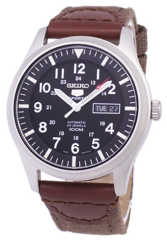 Seiko 5 Sports Automatic Canvas Strap Snzg15k1-var-ns1 Men's Watch