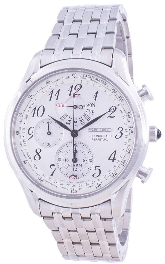 Seiko Chronograph Perpetual Spc251 Spc251p1 Spc251p Quartz Tachymeter Men's Watch