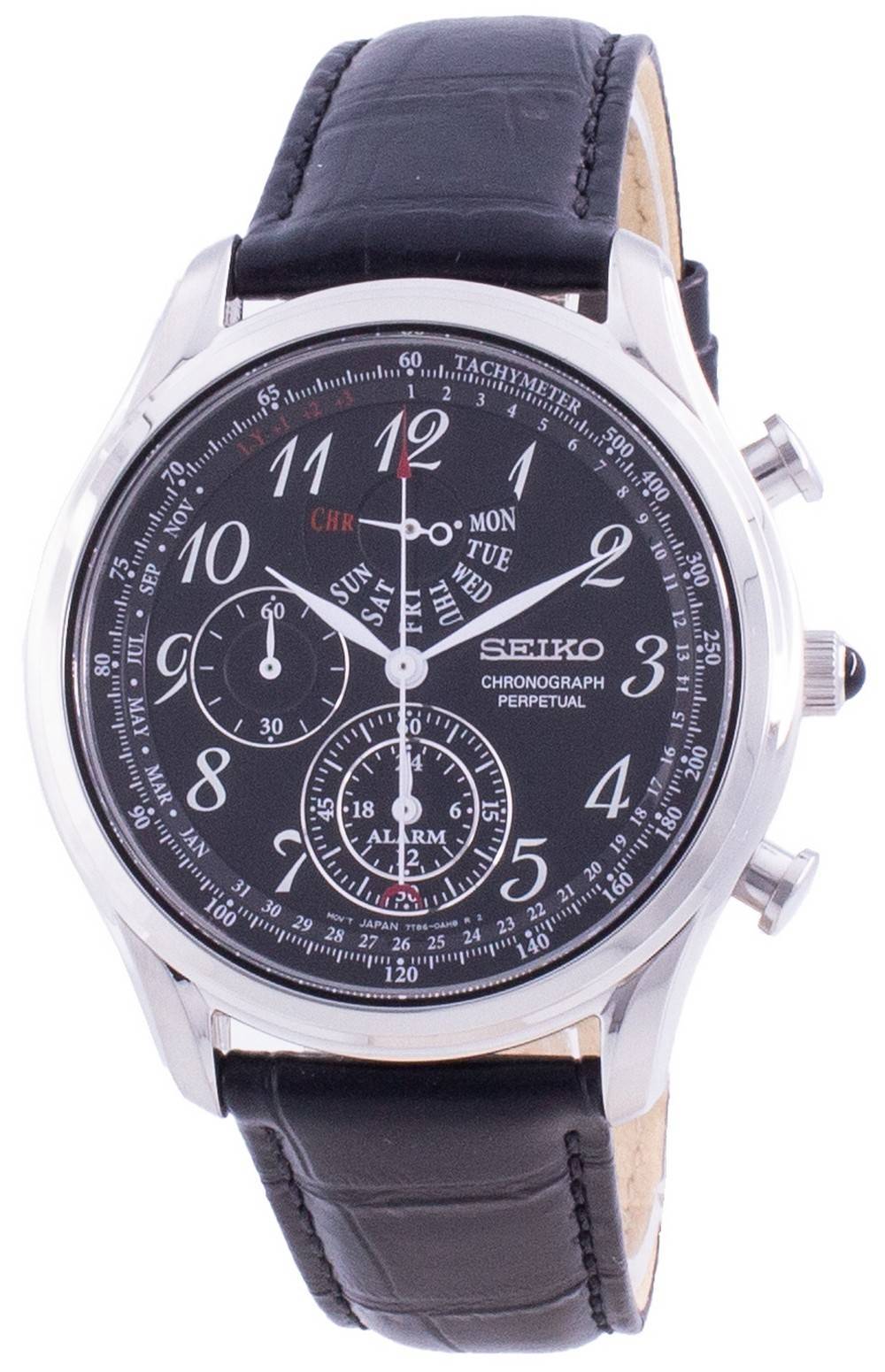 Seiko Chronograph Perpetual Spc255 Spc255p1 Spc255p Quartz Tachymeter Men's Watch