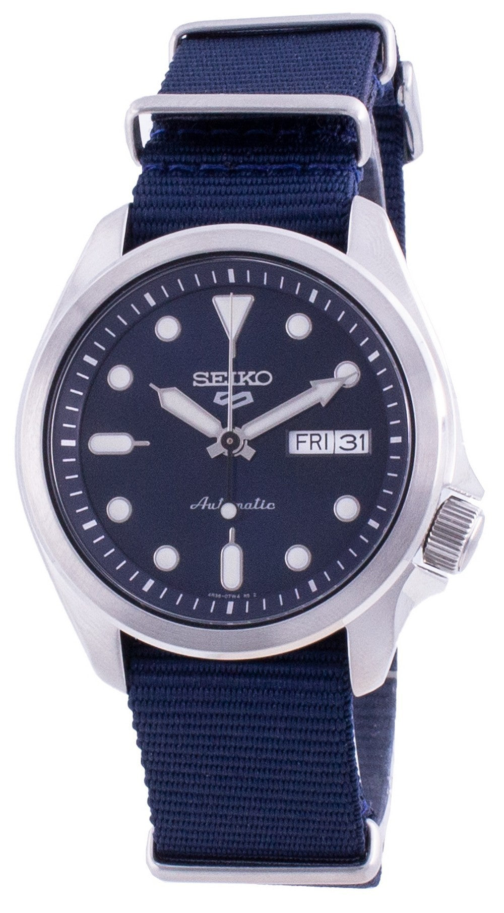 Seiko 5 Sports Blue Dial Nylon Strap Automatic Srpe63 Srpe63k1 Srpe63k 100m Men's Watch