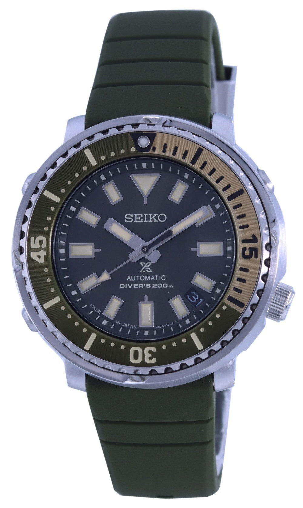 Seiko Prospex Safari Tuna Edition Automatic Green Dial Diver's Srpf83 Srpf83j1 Srpf83j 200m Men's Watch