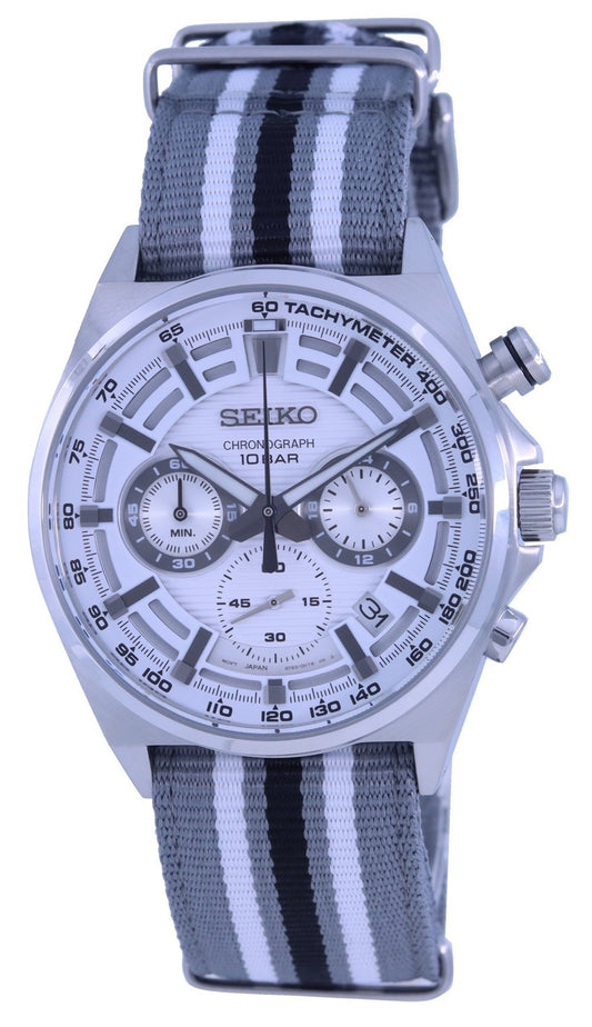 Seiko Neo Sports Chronograph White Dial Quartz Ssb401 Ssb401p1 Ssb401 100m Men's Watch