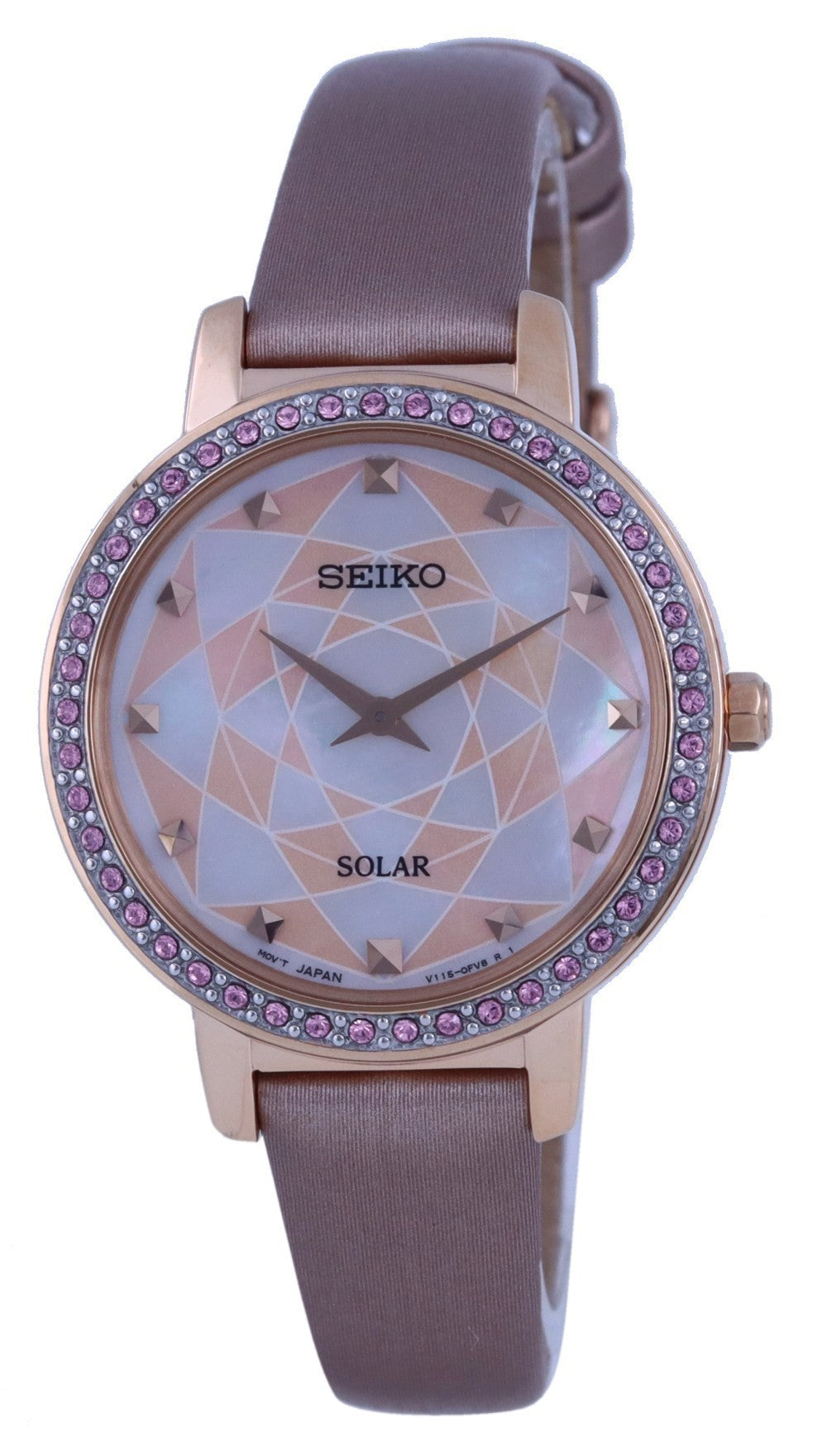 Seiko Discover More Leather Strap Solar Sup456 Sup456p1 Sup456p Women's Watch