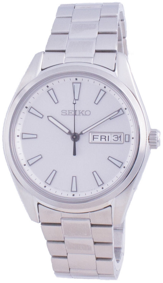 Seiko Classic White Dial Quartz Sur339 Sur339p1 Sur339p 100m Men's Watch