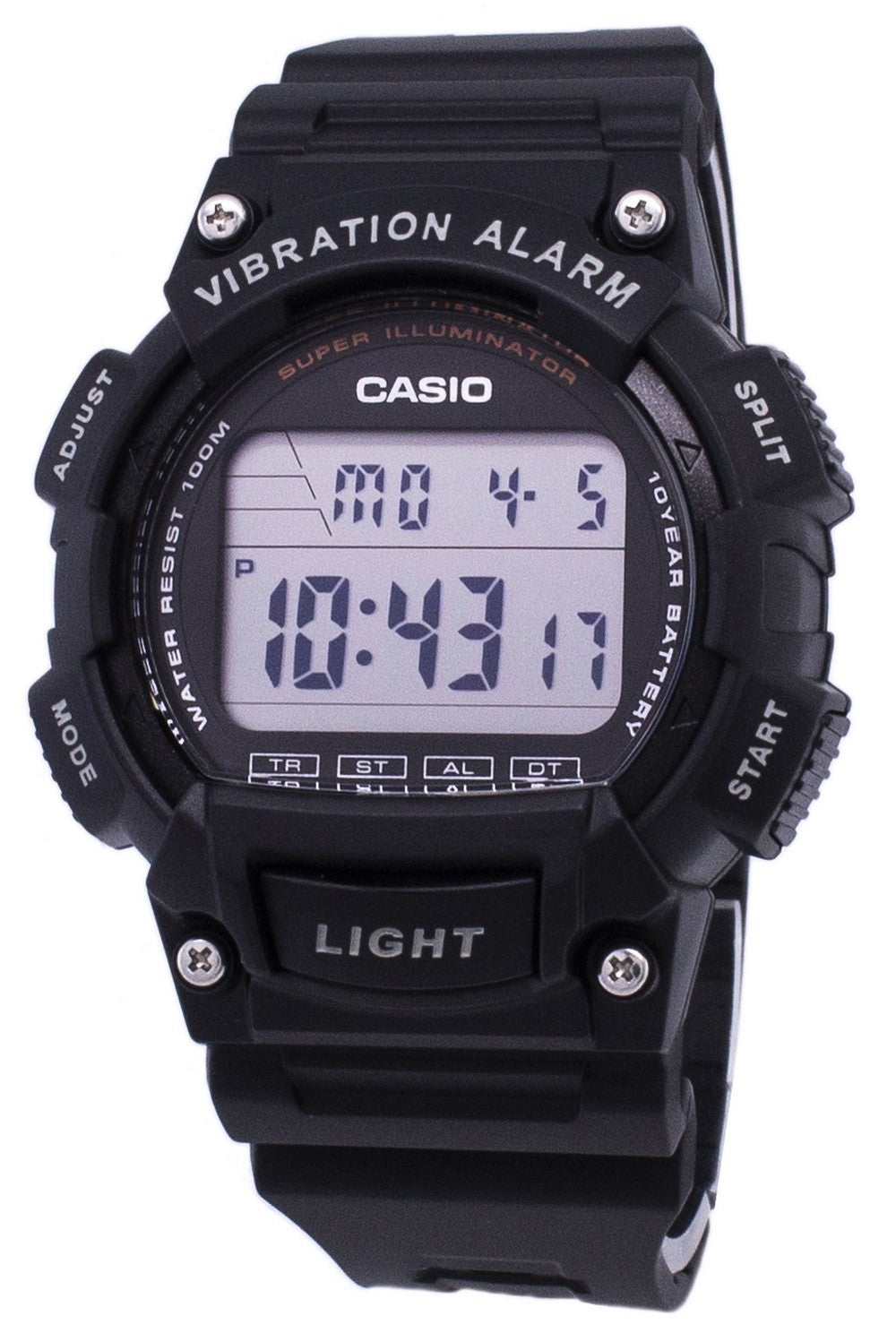 Casio Youth Super Illuminator Vibration Alarm Digital W736h-1av W-736h-1av Men's Watch