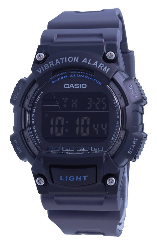 Casio Youth Resin Band Digital W-736h-8b W736h-8 100m Men's Watch