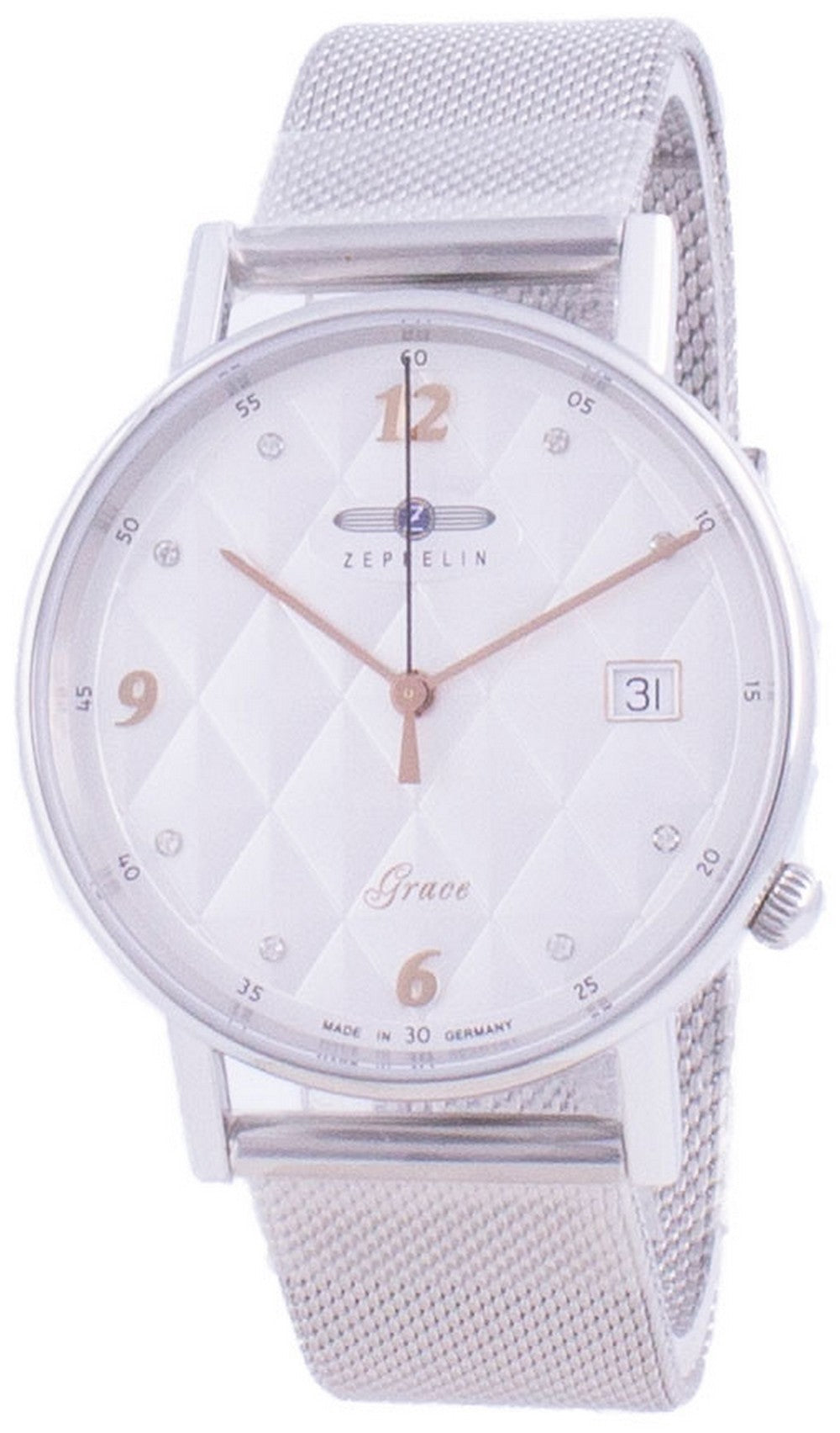 Zeppelin Grace Stainless Steel Mesh Quartz 7441m-1 7441m1 Women's Watch