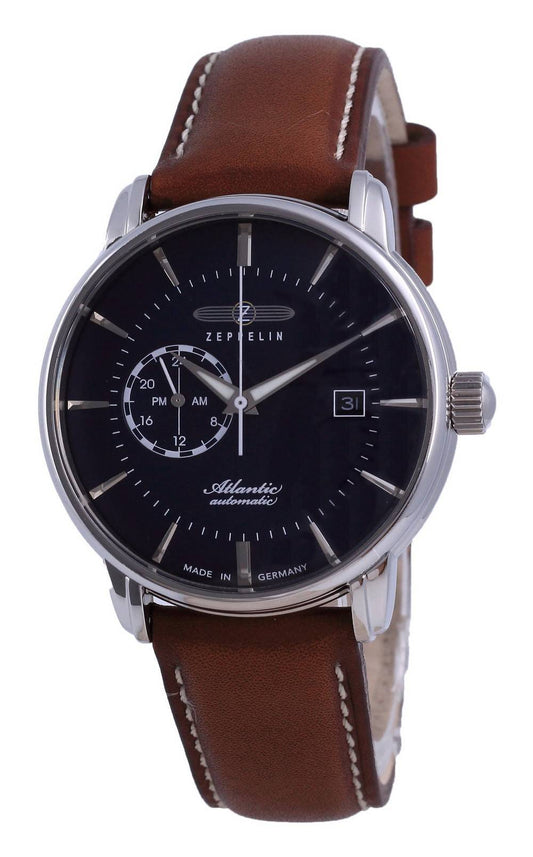 Zeppelin Atlantic Blue Dial Leather Automatic 8470-3 84703 Men's Watch